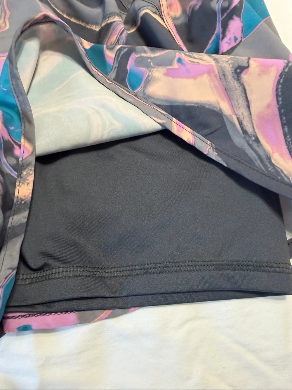Avia Matching Activewear Set Marble Print Sports Bra & Shorts XL gym